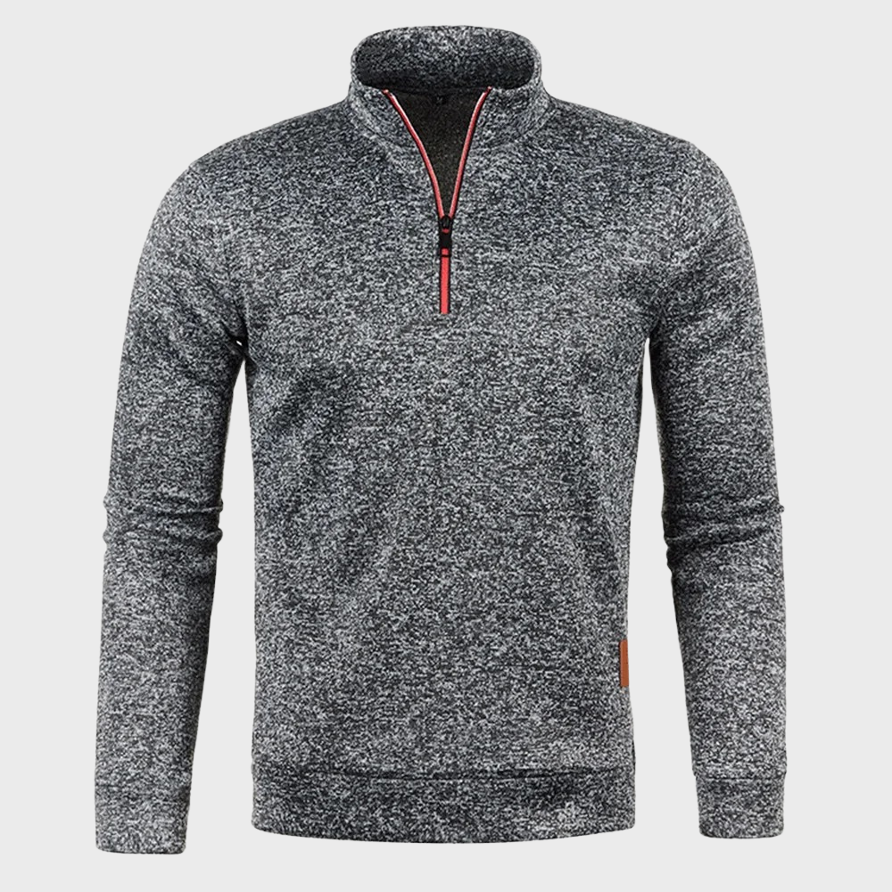 Relaxed Fit Quarter Zip Fleece Pullover