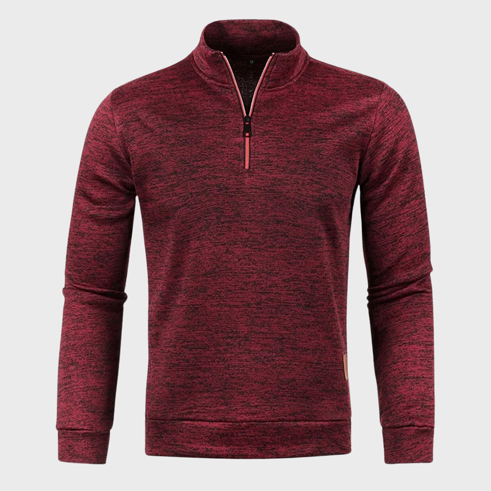 Men's Grey Quarter Zip Sweatshirt Pullover