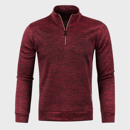Men's Grey Quarter Zip Sweatshirt Pullover