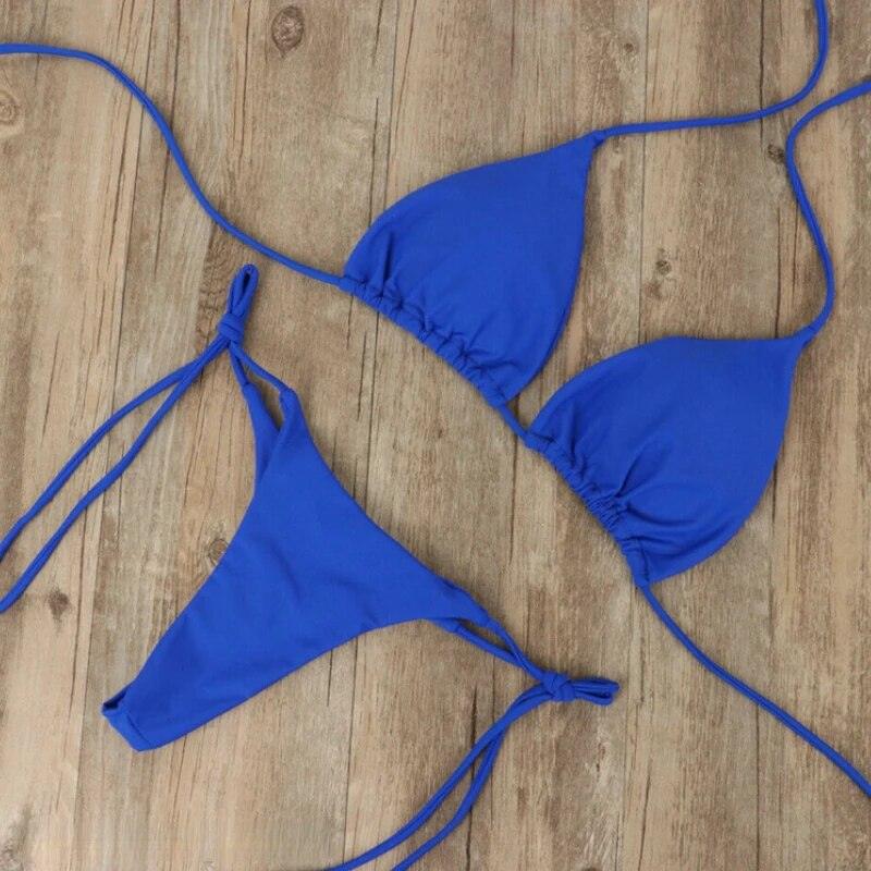 Queen Bikini Set | Classic Triangle Tie-Back Swimwear
