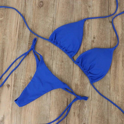 Queen Bikini Set | Classic Triangle Tie-Back Swimwear