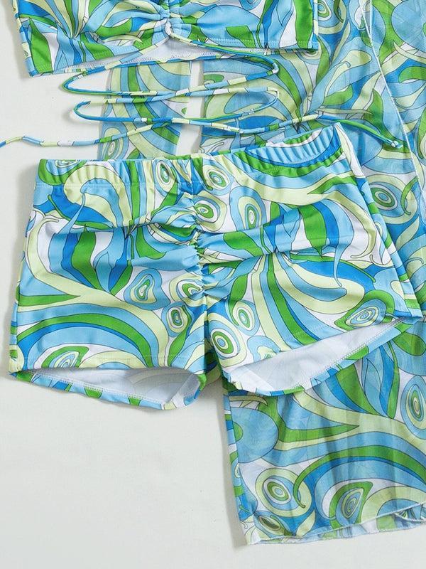 Quenelle Swim Set | Retro Bikini, Shorts & Kimono