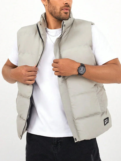 Insulated Padded Vest - Waterproof Zip Front Jacket