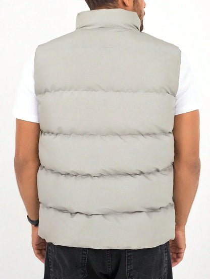 Insulated Padded Vest - Waterproof Zip Front Jacket