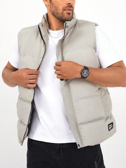 Insulated Padded Vest - Waterproof Zip Front Jacket