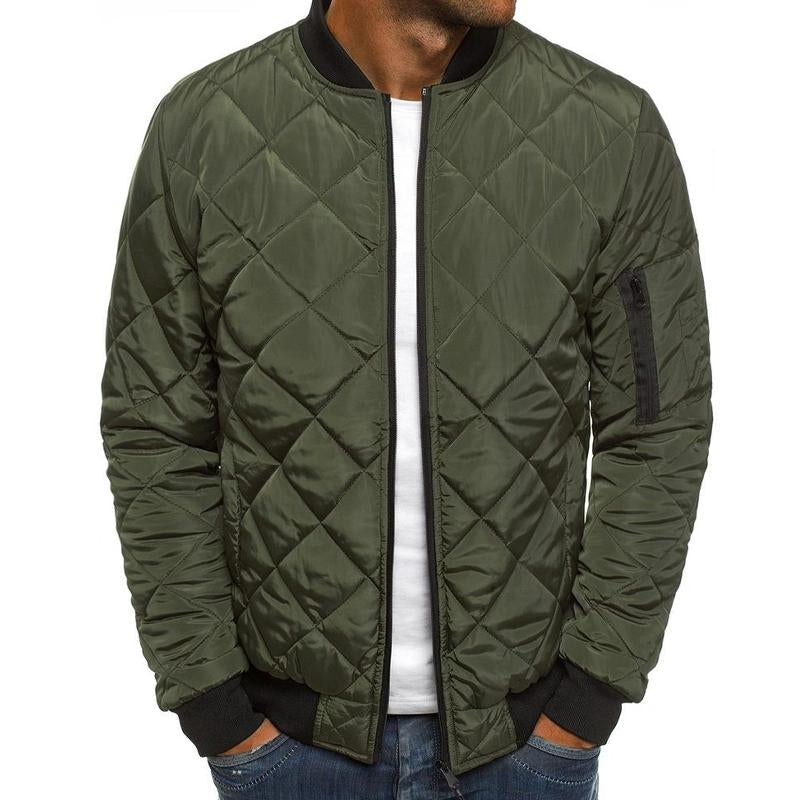 Slim Fit Padded Bomber Coat - OutfitLondon