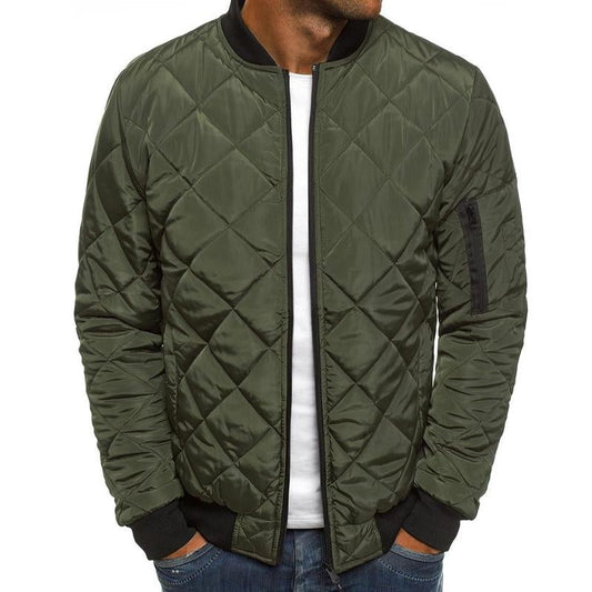Slim Fit Padded Bomber Coat - OutfitLondon