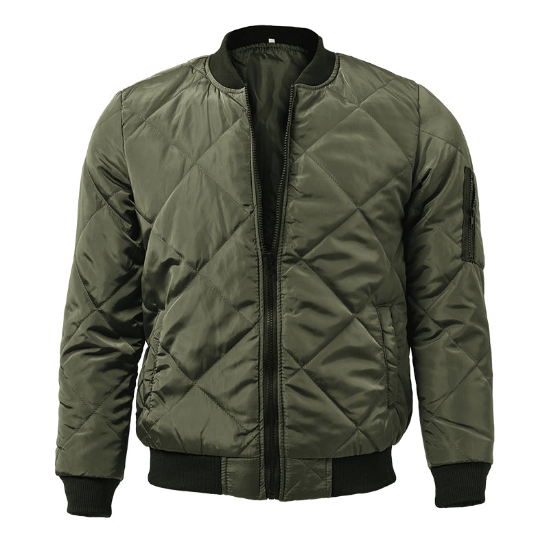 Slim Fit Padded Bomber Coat