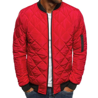 Slim Fit Padded Bomber Coat