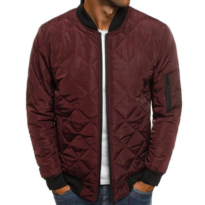 Slim Fit Padded Bomber Coat