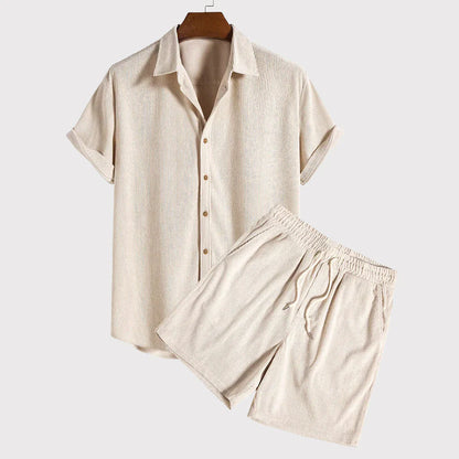 Relaxed Fit Summer Shirt and Shorts Set - OutfitLondon