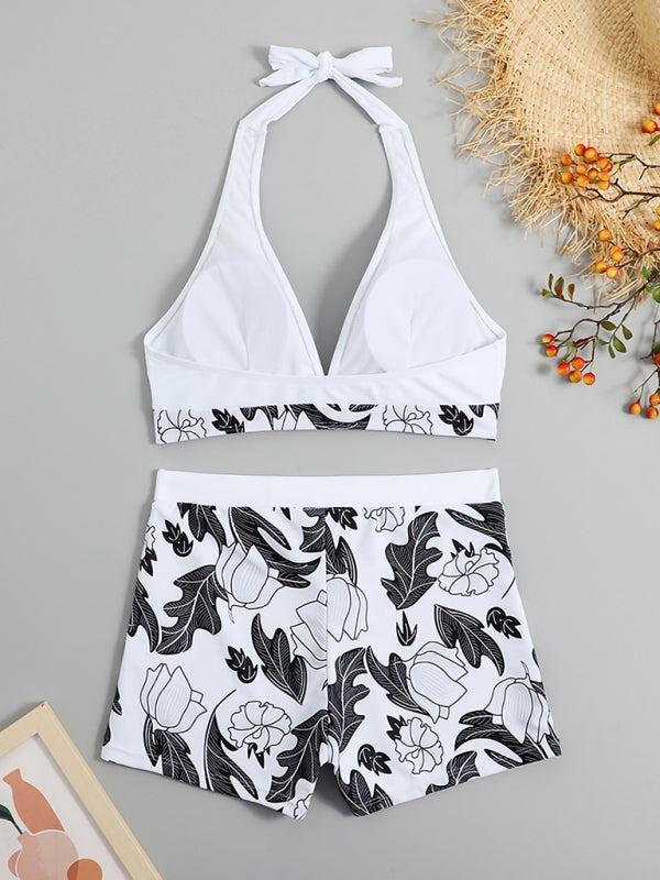 Quinette Bikini Set | Halter Top & High-Waist Shorts