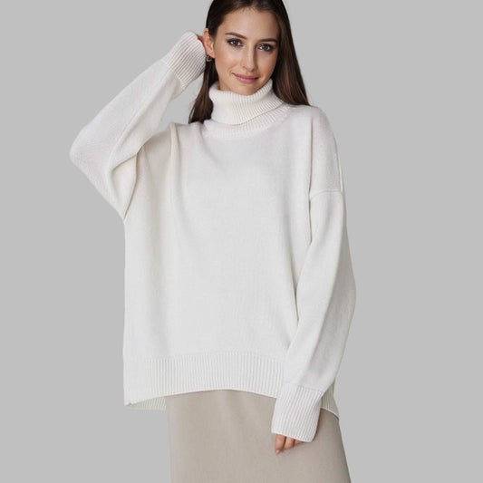 Cozy Women's Large Turtleneck Winter Sweater - OutfitLondon