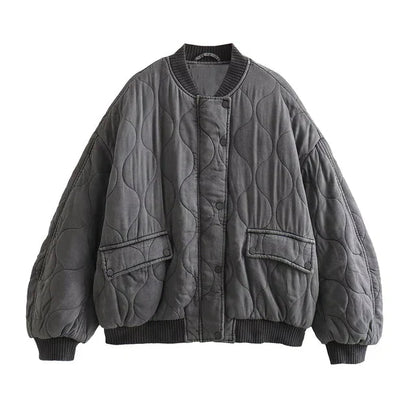 Soft Women's Puffy Winter Coat - Warm Relaxed Fit Jacket - OutfitLondon