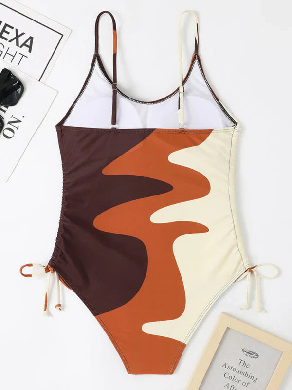 Quivana Swimsuit | Multi-Tone One-Piece with Side Ties