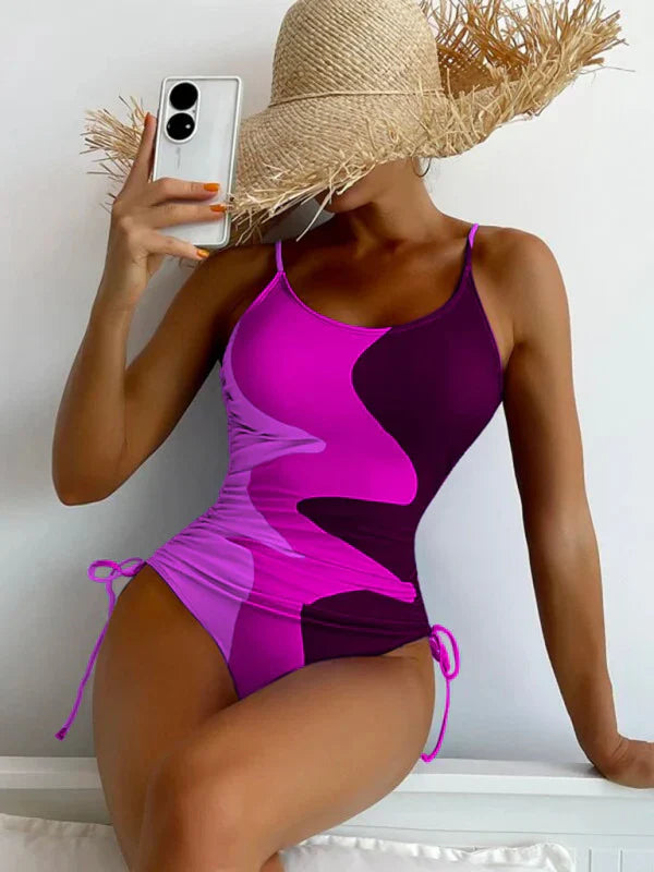 Quivana Swimsuit | Multi-Tone One-Piece with Side Ties