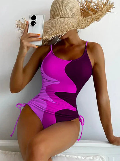 Quivana Swimsuit | Multi-Tone One-Piece with Side Ties