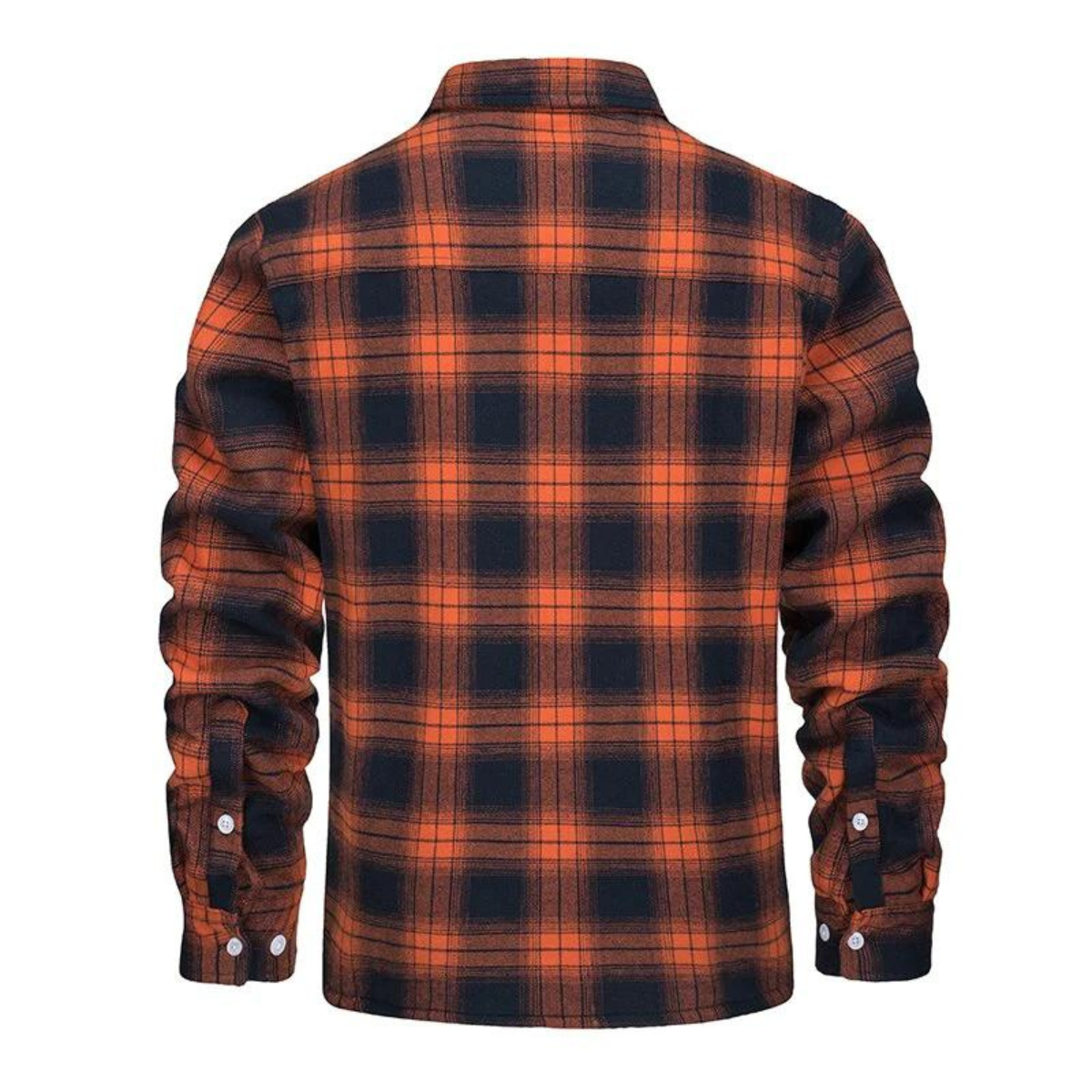 Classic Plaid Button Down Winter Coat
