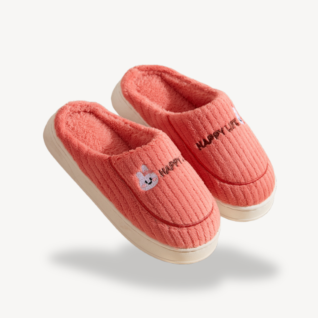 Comfortable Cozy Embroidered Indoor House Slippers