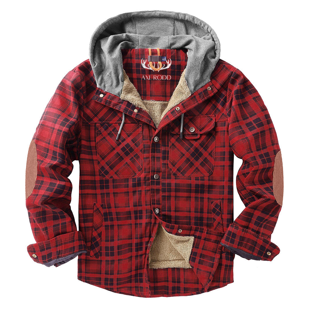 Warm Plaid Hooded Fleece Jacket
