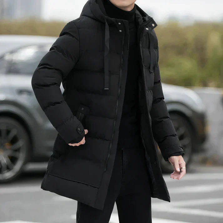 Warm Men's Quilted Parka Jacket