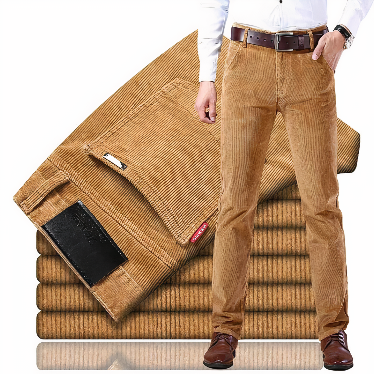 Classic Straight Fit Cord Jeans - OutfitLondon
