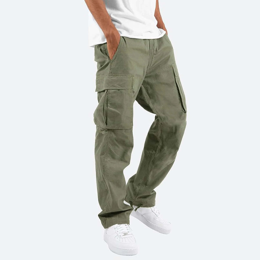 Relaxed Fit Grey Mens Work Trousers