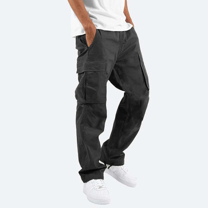 Relaxed Fit Grey Mens Work Trousers