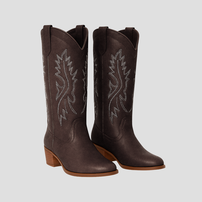 Rugged Country Knee High Leather Boots