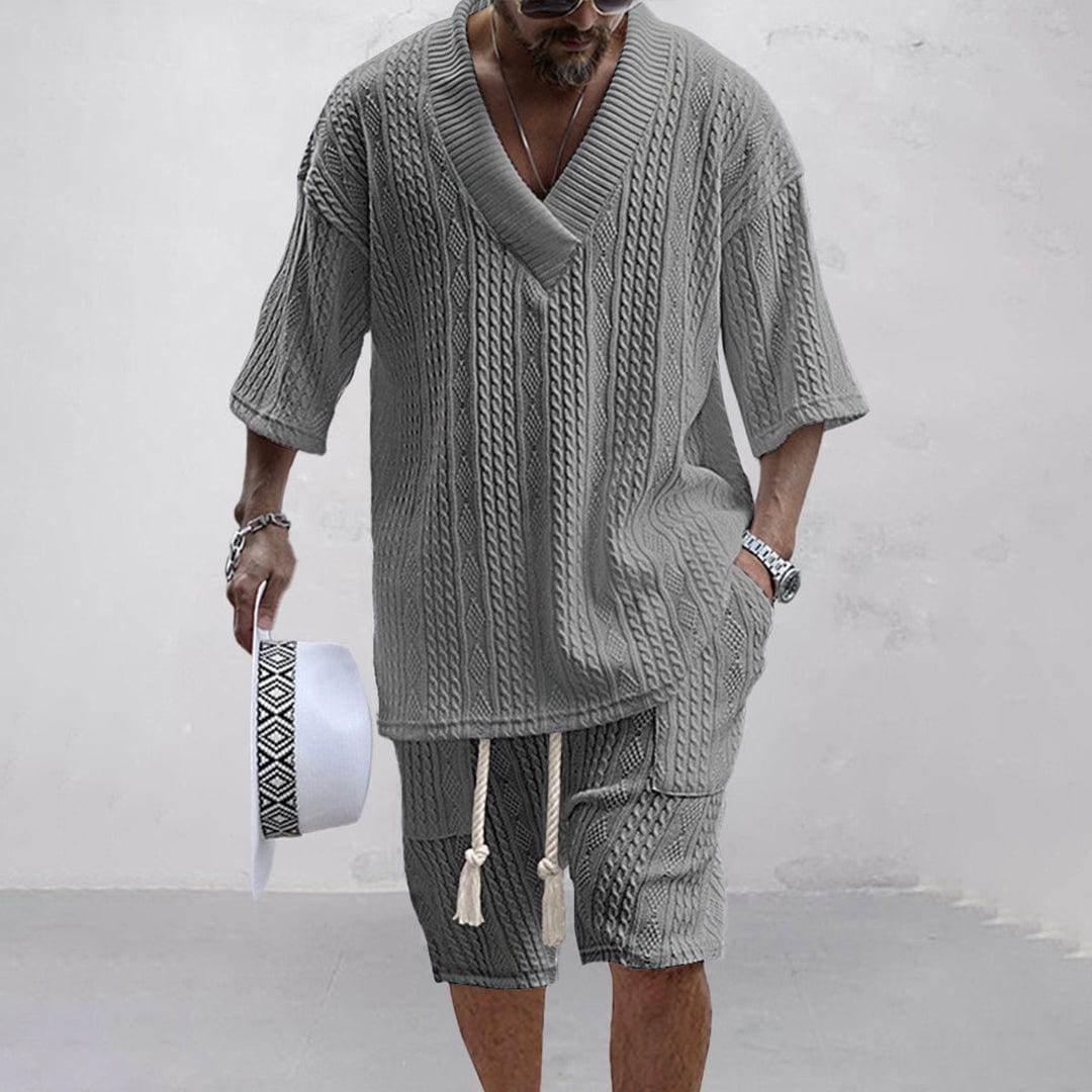 Soft Cotton Summer Shirt and Shorts Set - OutfitLondon