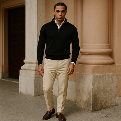 Luxury Soft Quarter Zip Pullover Sweater