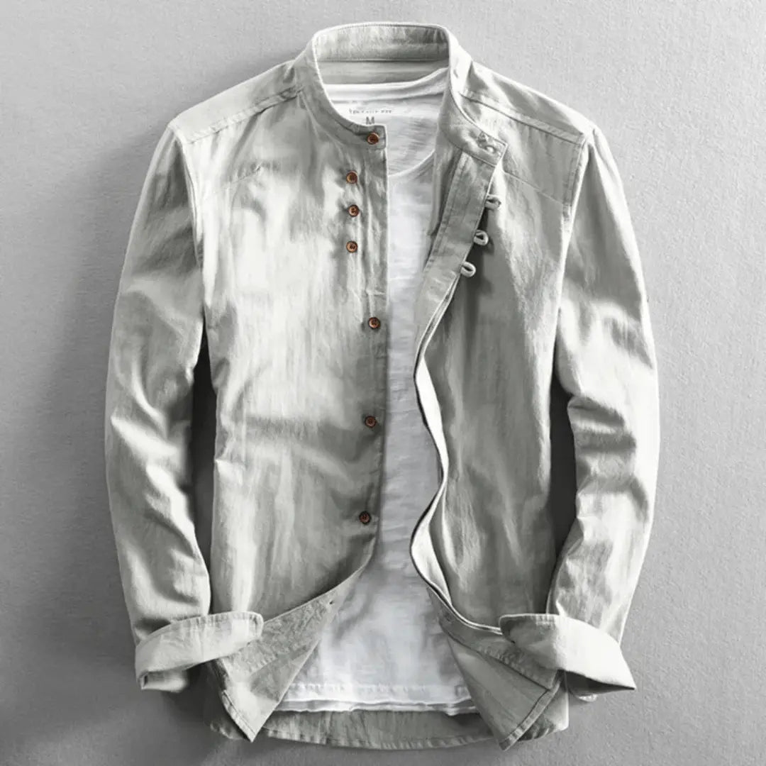 Men's Japanese Style Casual Button Down Shirt