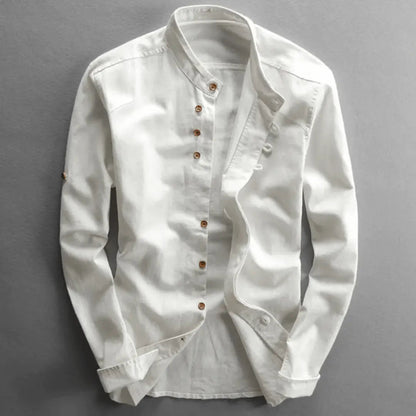 Men's Japanese Style Casual Button Down Shirt