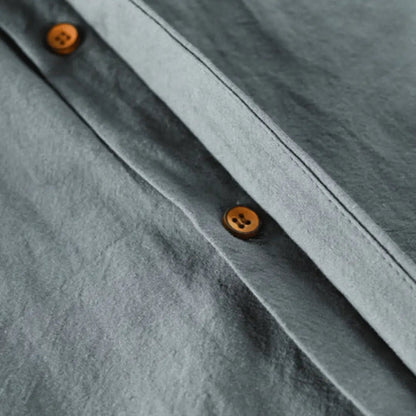 Men's Japanese Style Casual Button Down Shirt