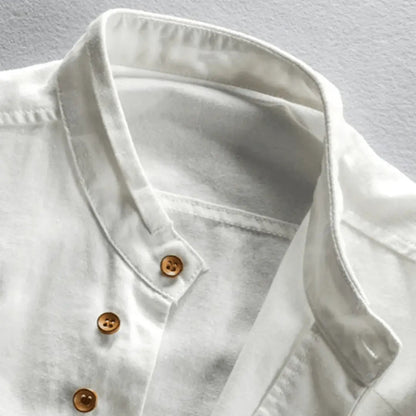 Men's Japanese Style Casual Button Down Shirt