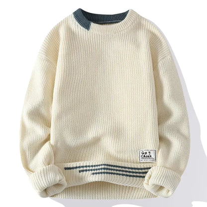 Cozy Crew Neck Casual Sweater Loose Fit
