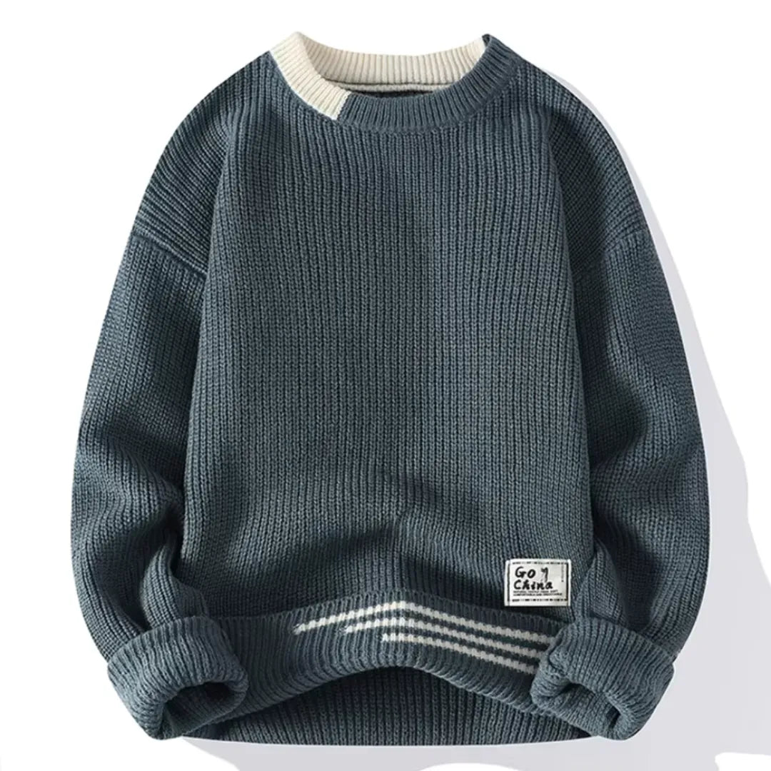 Cozy Crew Neck Casual Sweater Loose Fit