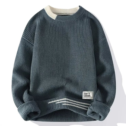 Cozy Crew Neck Casual Sweater Loose Fit