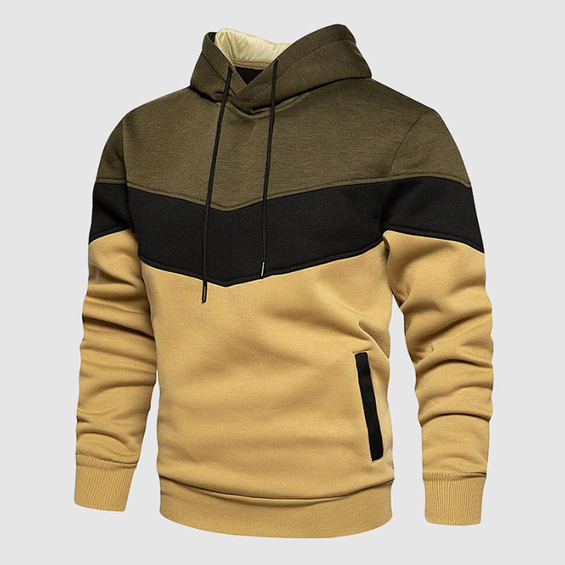 Trendy Geometric Pattern Hooded Sweatshirt