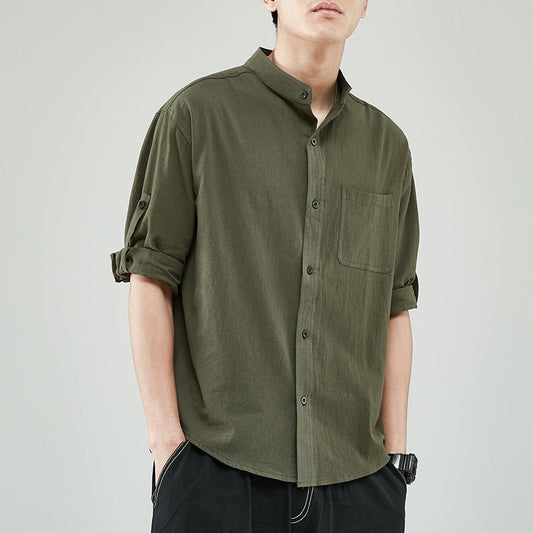 Casual Linen Shirt for Men with Relaxed Fit - OutfitLondon