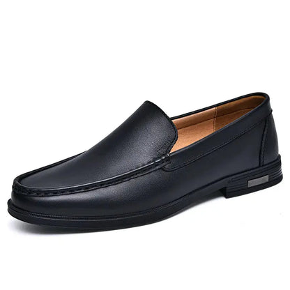 Men's Leather Loafers Brown - OutfitLondon