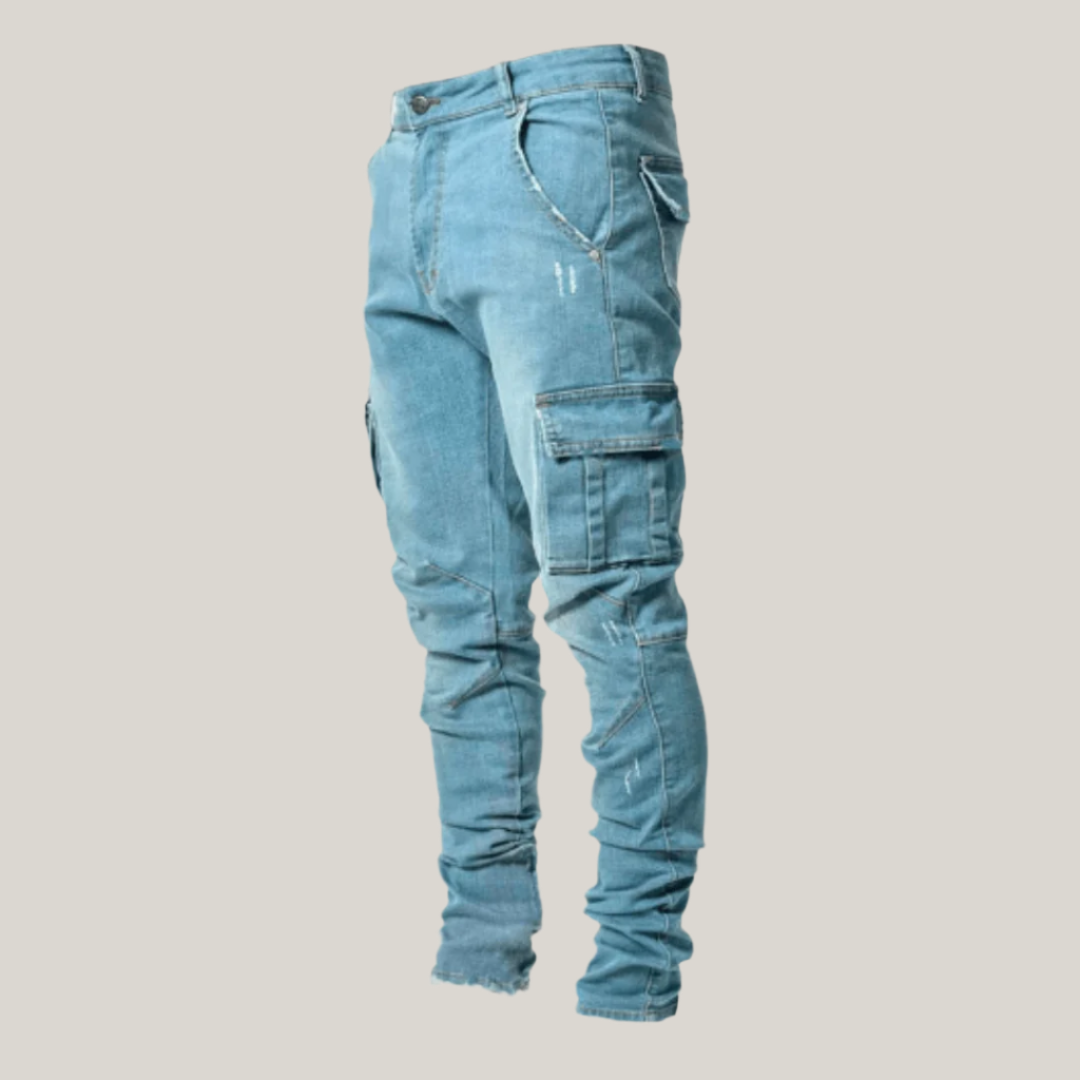Comfortable Fit Cargo Jeans