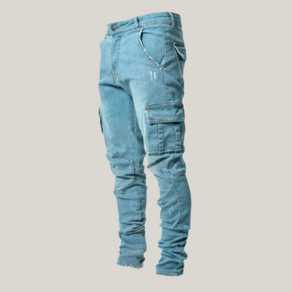 Comfortable Fit Cargo Jeans