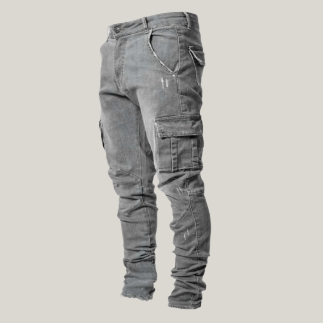 Comfortable Fit Cargo Jeans