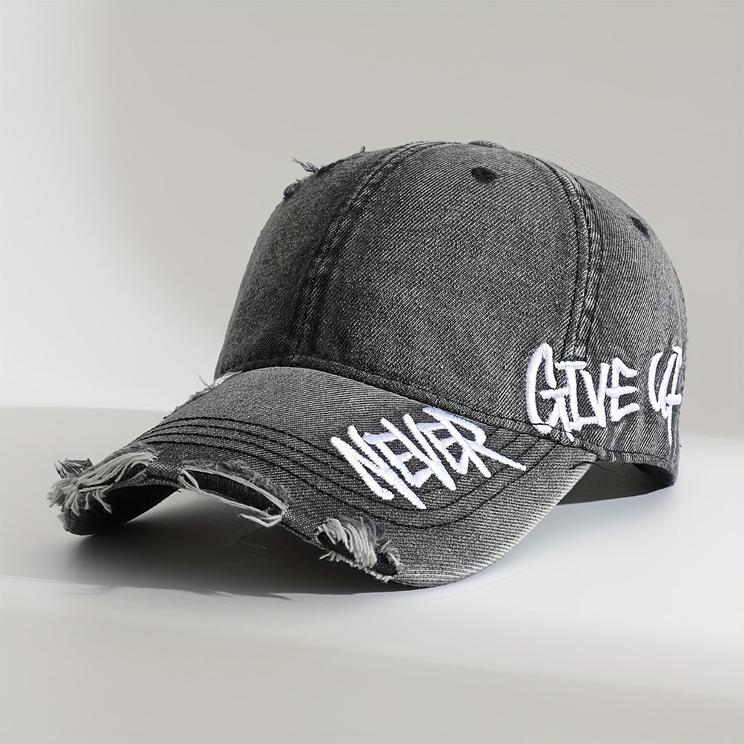 Unisex Denim Baseball Cap Washed Blue