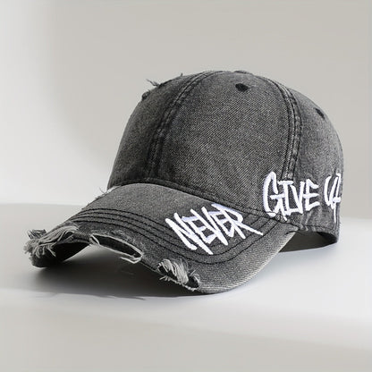 Unisex Denim Baseball Cap Washed Blue
