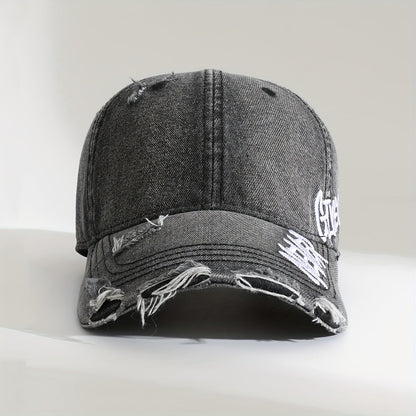 Unisex Denim Baseball Cap Washed Blue