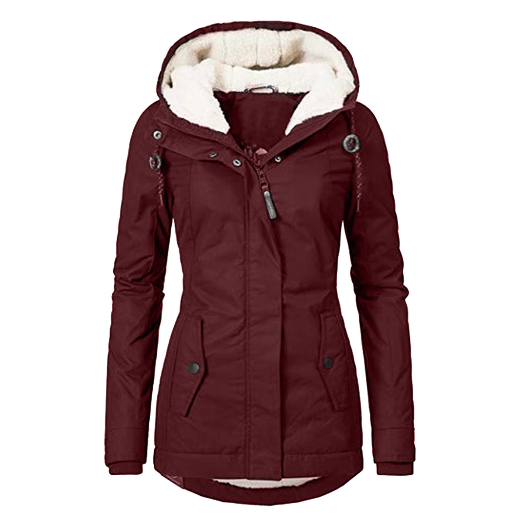 Warm Women's Waterproof Jacket With Fleece Lining