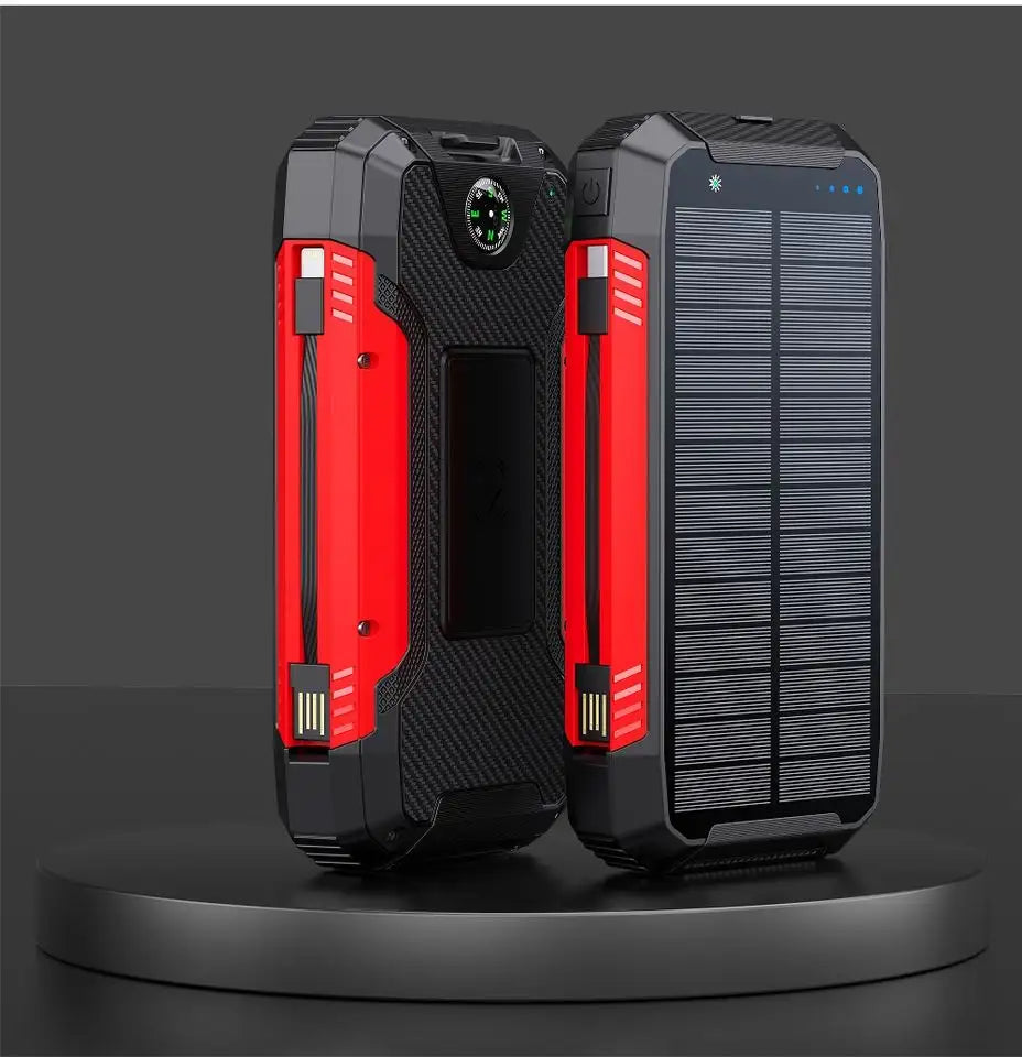 Waterproof Portable 30000mAh Solar Power Bank Charger