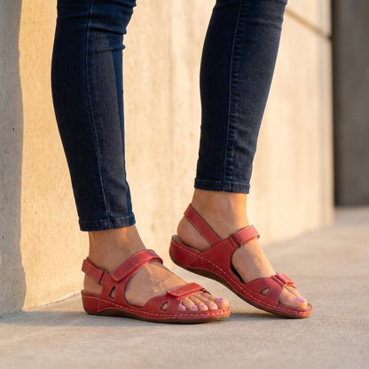 Comfortable Slip-On Flat Sandals with Adjustable Buckles